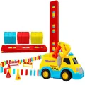 Domino Train, Domino Blocks Set, Domino Construction Vehicle Toys, Creative Gifts for Kids
