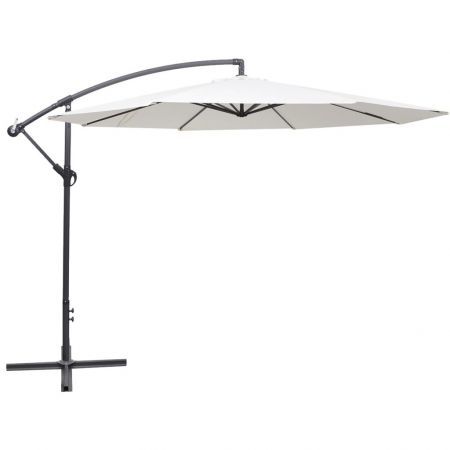 Cantilever Umbrella 3.5 m Sand White
