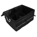Car Trunk Organizer, Collapsible Car Storage Box 60L Trunk Storage Bag Stylish with Lid for Vehicle -Black