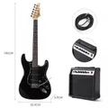 Full-Size 39" Electric Guitar Perfect For Beginner&Intermediate Players-Black
