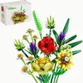 Flower Bouquet Building Kit, Artificial Flowers Construction Toys Compatible with Lego, 623 Pieces