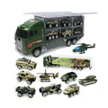 10 in 1 Military Vehicle Truck for Toddlers, Mini Carrier Truck Battle Toy Set for 3 Year Old Boys