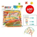 600Pcs Straw Constructor Toys STEM Building Engineering Toys for Boys and Girls Gift
