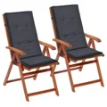 Garden Chair Cushions 2 pcs Anthracite 120x50x3 cm