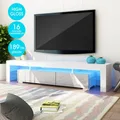 Wood TV Unit Modern Entertainment Cabinet Stand 2 Drawers High Gloss RGB LED 189CM