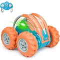 RC Stunt Car 360 Remote Control Car with Colorful Lights for Kids Ages 6-12, RC Racing Car for Boys and Girls, Orange
