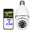 Light Bulb Camera 2.4GHz & 5G WiFi Outdoor,1080P Security Camera,Indoor 360°Home Security Cameras,Full Color Day and Night,Smart Motion Detection (1PC,Support 5G)