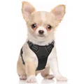 Dog Harness,No-Pull Pet Harness with 2 Leash Clips,Adjustable Soft Padded Dog Vest,Reflective Outdoor Pet Oxford Vest with Easy Control Handle,Small Size,Black