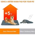 115X72cm Self Warming Pet Mat Thermal Dog Crate Pad for Indoor Outdoor Pets Washable Anti-Slip Kennel Mat for XL Dogs Grey
