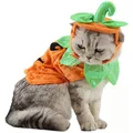 Pet Pumpkin Costume for Cats and Small Dogs Party Halloween Cosplay