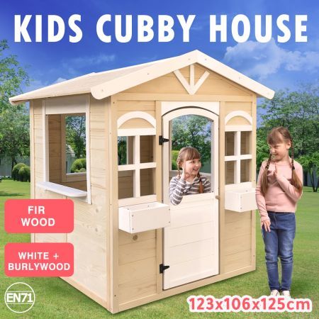 Outdoor Kids Cubby House Wooden Playhouse