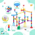 95 PCS Marble Run Track Construction Glass Marble Maze Building Toy Educational STEM DIY Toy Kit For Kids