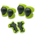 6 PCS Kids Protective Gear Set Knee Pads for Kids Toddler with Wrist Guards 3 in 1 for Skating Cycling Bike Rollerblading Scooter?Green)