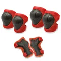 6 PCS Kids Protective Gear Set Knee Pads for Kids Toddler with Wrist Guards 3 in 1 for Skating Cycling Bike Rollerblading Scooter?Red)