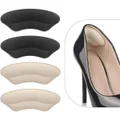 Heel Grips Liner Cushions Inserts for Loose Shoes, Heel Pads Snugs for Shoe Too Big Men Women, Filler Improved Shoe Fit and Comfort, Prevent Heel Slip and Blister (2 Pack ) (Pale Apricot+Black)