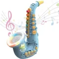 Educational Kids Saxophone with Dynamic LED Lights for Kids – Blue