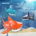2022 Newest 2.4G Remote Control Shark Boat Simulation Toy Swimming Pool Bathroom Baby Bath Toy Shark Waterproof Color Orange