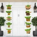 Door Hanging Sign with Cutouts for Babies, for Indoor Outdoor Wall Decorations,Birthday Party Decorations Supplies