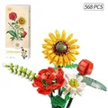 Sunflowers Building Block Sets for Women Artificial Flowers Creative Toys Kits Birthday Christmas Home 547 PCS?Not Compatible with Legos Set ?