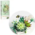 Christmas Succulent Bonsai Plant Flower Bouquet Building Kit Creative Gift (389 Pieces) No Compatible with Lego