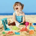 12pcs Beach Sand Toys Set with Mesh Bag Molds Summer Outdoor Beach Fun