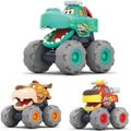 3 Pack Friction Powered Cars Pull Back Toy Cars Set for Toddler Boys Baby
