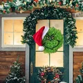 1Pc Christmas Grinch Front Door Garland, Christmas Party Funny Decorations, Home Party Garland Door Wall Window