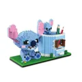 1598 Pcs Anime Mini Building Blocks Pen Holder Desktop Cute Micro Building Toys Kits for Adult Kids(Blue)
