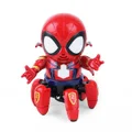 Cool Spider Robot with Six Paws -Colorful Lights, Music, Move Dancing - for Kids Ages 3 & Up Gift (Red)