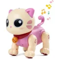 Remote Control Kitty Toys Interactive Intelligent Robotic with LED Program Dancing and Music for Birthday Gifts Age 3+