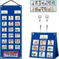 Kids Visual Schedule Calendar Chart 2 in 1 Autism Daily Chore Routine Chart With 70 Cards Behavioral Tool Wall Planner for Home School