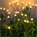 Solar Garden Lights,Solar Swaying Light,Sway by Wind,Solar Outdoor Lights,Yard Patio Pathway Decoration, High Flexibility Iron Wire & Heavy Bulb Base, Warm White (2 Pack)