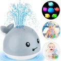 Baby Bath Toys, Whale Baby Toys, Automatic Sprinkler Bathtub Toys for Toddlers Infant Kids Boys Girls, Light Up Bath Toys, Bathtub Toys Pool Bathroom Shower Toy (Whale)