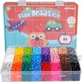 Fuse Beads Kit 4,800pcs 24 Colors Iron Beads Set with 5 Pegboards 55 Patterns for Christmas Birthday Gift