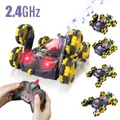 6WD 2.4GHZ Remote Control Car Drift Stunt Race Toy with Spraying Light Rotating Vehicle Gifts for Kids