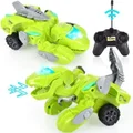 Transforming Dinosaur Toys, Remote Control Transforming Dinosaur Car Toy, Green