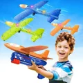 3 Pack Airplane Launcher Toys,2 Flight Modes LED Foam Glider Catapult Plane Toy for Boys,Outdoor Flying Toys Birthday Gifts for Boys Girls Age3+