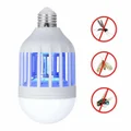 Bug Zapper Light Bulb 2 in 1 Mosquito Killer Lamp LED Electronic Insect & Fly Killer Fly Non-Toxic Silent pest control