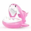 Baby Float Swimming Pool Toddler Floaties with Inflatable Canopy Shark Infant Pool Float for Kids Aged 6-36 Months(Pink)