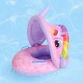 Baby Pool Float with Canopy Inflatable Swimming Floats for Kids(Pink Unicorn)