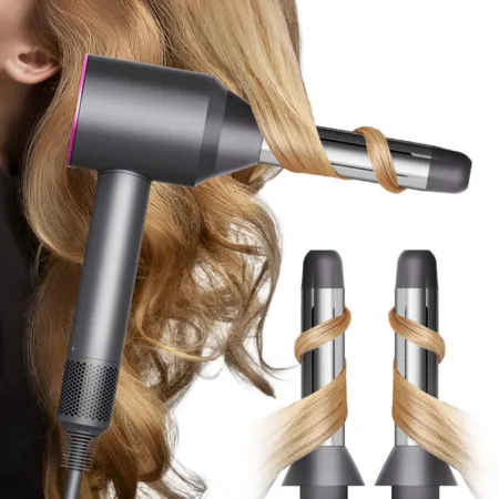 Self Hair Curling Attachment for Dyson Supersonic Hair Dryer HD01 HD02 HD03 HD04 HD07 HD08, Double Directions Hair Curling Barrels Only, No Hair Dryer (2Pcs)