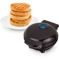 Mini Maker for Individual Waffles,Hash Browns,Keto Chaffles with Easy to Clean,Non-Stick Surfaces,4 Inch (Black)
