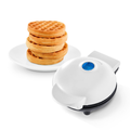 Mini Maker for Individual Waffles,Hash Browns,Keto Chaffles with Easy to Clean,Non-Stick Surfaces,4 Inch (White)
