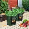 Potato Grow Bags, Plant Grow Bags 7 Gallon Heavy Duty Thickened Growing Bags 2 Pack