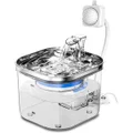 Cat Dog Water Fountain, 2L 304 Stainless Steel Cats Fountain Water Bowl with Automatic Inductor