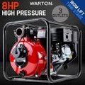 Warton 8HP Petrol High Pressure 2" Fire Fighting Water Transfer Pump