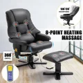 Full Body Massage Recliner Chair 8-Point Heated Office Chair Black
