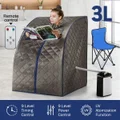 Portable Steam Sauna Therapeutic Home Sauna Spa Kit with Steam Pot, Portable Chair & Remote Control
