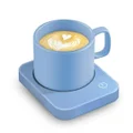Coffee Mug Warmer,Electric Coffee Warmer for Desk with Auto Shut Off,3 Temperature Setting Smart Cup Warmer for Heating Coffee,Beverage,Milk,Tea and Hot Chocolate (Light Blue,No Cup)