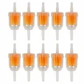 10pcs Gas Fuel Filter, Universal Inline Plastic Gas Fuel Filters Fits Petrol 6mm 8mm Pipe Lines